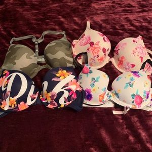 4 Vs Pink bras